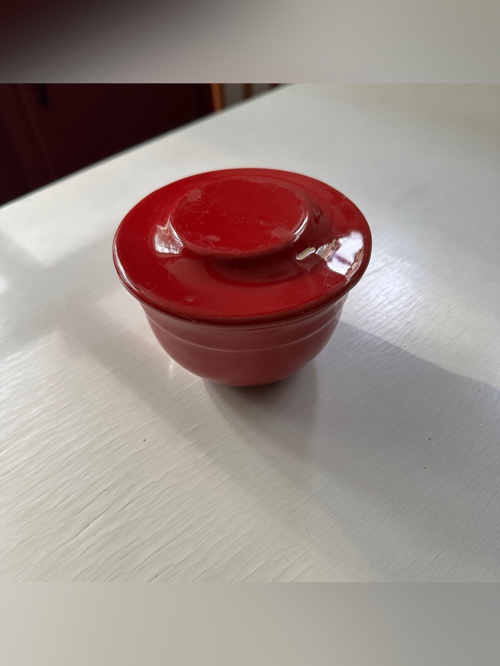 Emile Henry France Butter Bell Crock Red